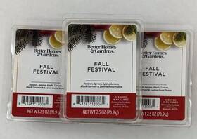 Better Homes & Gardens 076001154011 Lot Of 3 And Fall Festival Wax Melts Tart Candle Melt