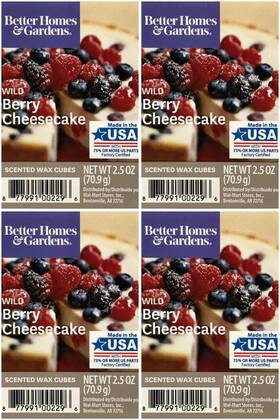 Better Homes & Gardens 320603602298 And Wild Berry Cheesecake Wax Cubes - 4-pack