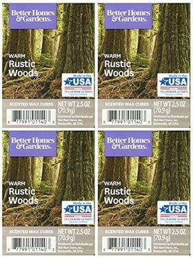 Better Homes & Gardens 320603611405 Best And Warm Rustic Woods Wax Cubes - 4-pack Free Shipping