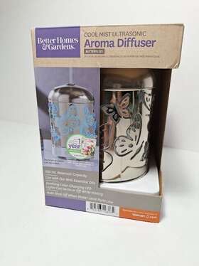 Better Homes & Gardens 843283106072 Cool Mist Ultrasonic Aroma Diffuser Butterflies