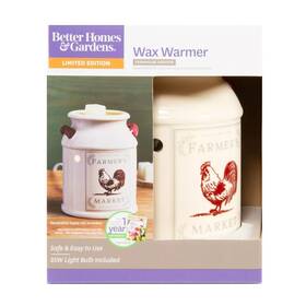 Better Homes & Gardens 843283115388 And Rooster Farmhouse Milk Can Wax Warmer Aromatherapy Gift
