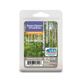Better Homes & Gardens 843283131128 And Pure White Woods Scented Wax Cubes 2.5 Oz Le New