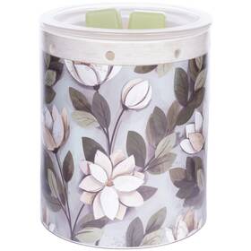 Better Homes & Gardens 843283144609 Magnolia Branches Flowers Wax Warmer Gray White Floral Aromatherapy Nib