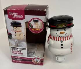 Better Homes & Gardens 877991046399 And Festive Snowman Scented Wax Accent Warmer Glows Tested