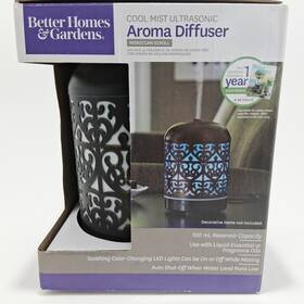 Better Homes & Gardens 877991058507 Essential Oil Aroma Diffuser Cool Mist Homes&gardens Moroccan Scroll New