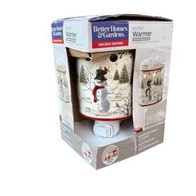 Bh-57-060-999-04 Better Homes & Gardens New And Wax Warmer Plug In Holiday Edition Snowman Trees