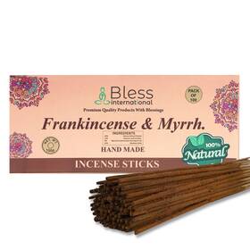 Bless International 716988885545 Bless-frankincense-and-myrrh 100%-natural-handmade-hand-dipped-incense-sticks