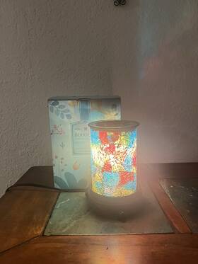 Warmer-w905usmosaicb Bobolyn Handcrafted Mosaic Electric Wax Melt Warmer Candle Waxing Burner