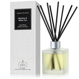Bkaa180-bw Brakula Reed Diffusers Set - Bamboo And White Tea Scented Aromatic Oil Diffuser