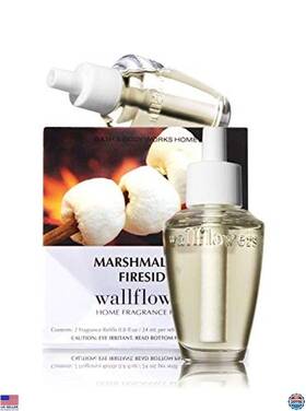 B005mlm0dm Brand Bath & Body Works Marshmallow Side Wallflower Home Fragrance 2 Bulb Refills - Cozy Scent