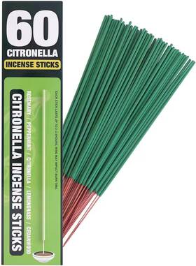 Branded 313048764750 Citronella Incense Sticks 60 Pieces Per Box - Outdoor Stic