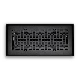 Branded 445046623678 Modern Steel Floor Diffuser 4 X 10 In Decorative Vent Cover Matte Black