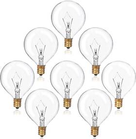 Hinuaxbulb002 Branded 8 Pack 40 Watt Wax Warmer Bulbs Replacement Light Bulb For Full Size Scentsy