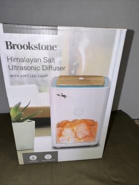 Bsdiff10 Brookstone Himalayan Salt Ultrasonic Diffuser Soft Led Light - Open Box Preowned