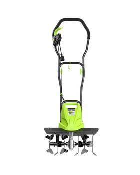 3-adjustable Bucotod Ot7a504 18-inch 13.5 Amp Tiller/cultivator With 6 Steel Tines Wheels F