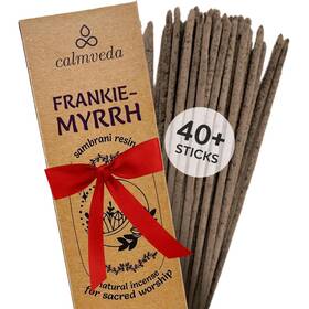 Calmveda 906177950709 Organic Frankincense Resin Incense Sticks - 40 Thick Natural Charcoal