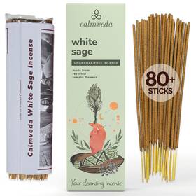 T8-95rd-ak6g Calmveda White Sage Incense Sticks For Cleansing - 80 Scent Charcoal Free Made