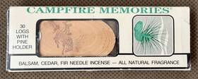 Campfire Products Inc 082961000015 Memories 30 Logs With Pine Holder - Balsam Cedar Fir Needle Incense