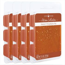 Candle Warmers 810102052605 Etc Artisan Wax Melts 2.5oz Sweet Pumpkin Pie Fragrance 4-pack Each Pack