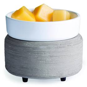 Candle Warmers 833245008384 Etc 2-in-1 And Fragrance Warmer For Candles Wax Melts Gray/textured