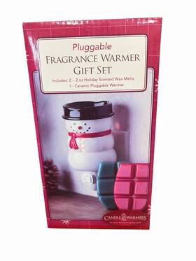 Candle Warmers 833245030446 New Snowman Pluggable Fragrance Warmer Gift Set Holiday