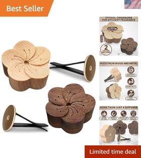 Car Essential Oil Diffuser 791291914984 Refreshing Aromatherapy Set - 2 Wooden Clips For Stylish Travel