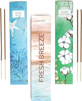 Cnin20fb2 Carnatia Fresh Breeze Incense Sticks 2 Inner Packs Of Crisp Clean Cotton &