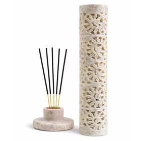 Carry Me Cm-ih-r-f-001-11 Marble Soapstone Incense Stick Holder Candle Burner Tea Light Ho