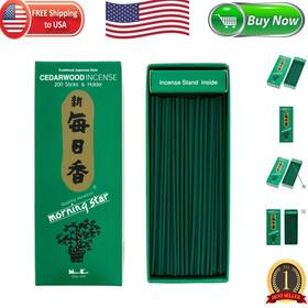 Cedarwood Incense Sticks 030001500001 200 Of Japanese - 30 Min Burn Time For Serenity
