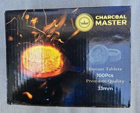 Charcoal Master 696337702849 100 33mm Quick Light Coal Disks Instant Tablets