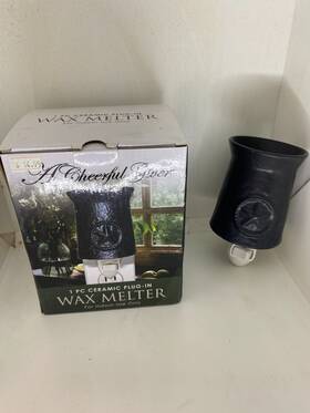 Cheerful Candle 674623000374 New In Box Electrical Wax Warmer Bathroom Plug Black Star