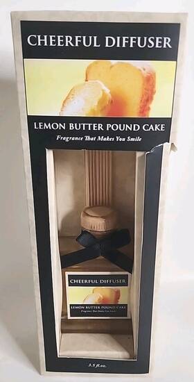 T137 Cheerful Diffuser 674623051130 Reed Fragrance Lemon Butter Pound Cake 3.5 Fl. Oz.