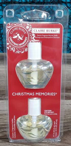 Claire Burke 046936220327 Christmas Memories Plug In Electric 2 Count Fragrance Warmer Refill