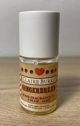 Claire Burke 046936942113 Gingerbread 0.5 Oz Home Fragrance Oil Vintage 1991 - Used 60% Full