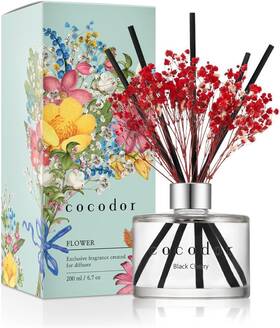 Cocodor 445035021041 Preserved Real Flower Reed Diffuser/black Cherry / 6.7oz 200ml 1 Pac