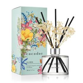Cocodor 809558453175 Reed Diffuser Set With Preserved Babys Breath Sticks/april Bree