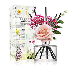 Cocodor 809558453861 Rose Flower Reed Diffuser/lovely Rose/6.7ounce/1pack Clear