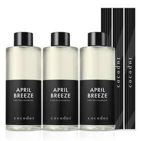 Cocodor 809558456442 Reed Diffuser Oil Refill/april Breeze/6.7oz 200ml /3 Pack/aroma Thera