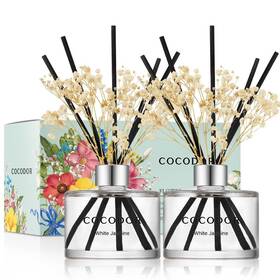 Cocodor 809966542621 Preserved Flower Reed Diffuser/white Jasmine/6.7oz/2pack / Home Fragr