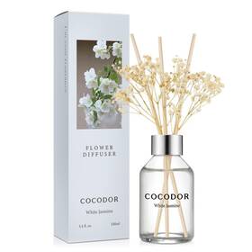 Cocodor 809966544182 Flower Reed Diffuser Set / 3.4oz White Jasmine/scent With Sti