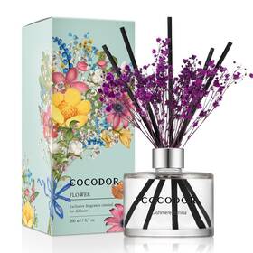 Cocodor 809966545998 Flower Reed Diffuser Set / 6.7oz Cashmere Vanilla/scent Wi