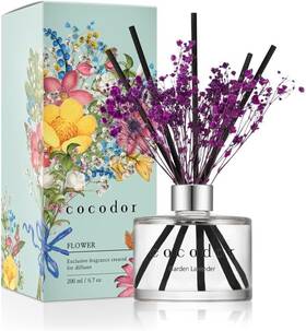 Jpcofl200glex Cocodor Flower Reed Diffuser Set 6.7 Oz Garden Lavender Scent