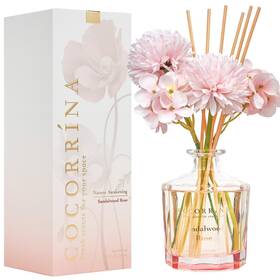 Cocorr Na 716035376040 Reed Diffuser - Sandalwood Rose 8.5oz Flower Set With 8 Sticks Ho