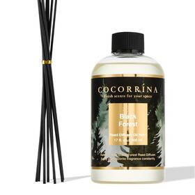 Cocorr Na 761164436080 Reed Diffuser Refill Black Forest 17oz 500ml With 8 Sticks - Premium Long-l