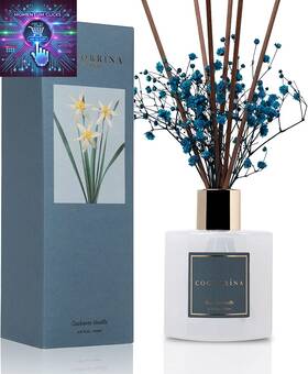 Cocorrina 445011797731 Cocorr Na Premium Reed Diffuser Set With Preserved Babys Breath And Cotton Stick
