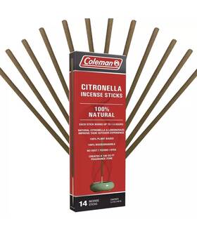 Coleman 368093077188 Citronella Incense Sticks Deet Free With Natural And