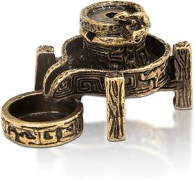 Comidox 790943412519 1pcs Vintage Brass Backflow Incense Holder Mini Zen Waterfall Burner For