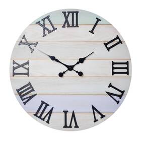 1ym003 Constantplanet Solid Wood Clocks For Living Room 24 Inch Analog Wall Battery Operated