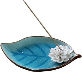 8541864245 Corciosy Incense Stick Burner Holder-ceramic Decorative Lotus Lea