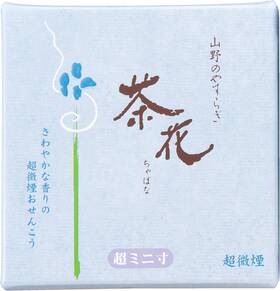 159120-1100 Corporation Japanese Incense Sticks Chabana Ultra Low Smoke Type Mini Short - 2.4 Inc